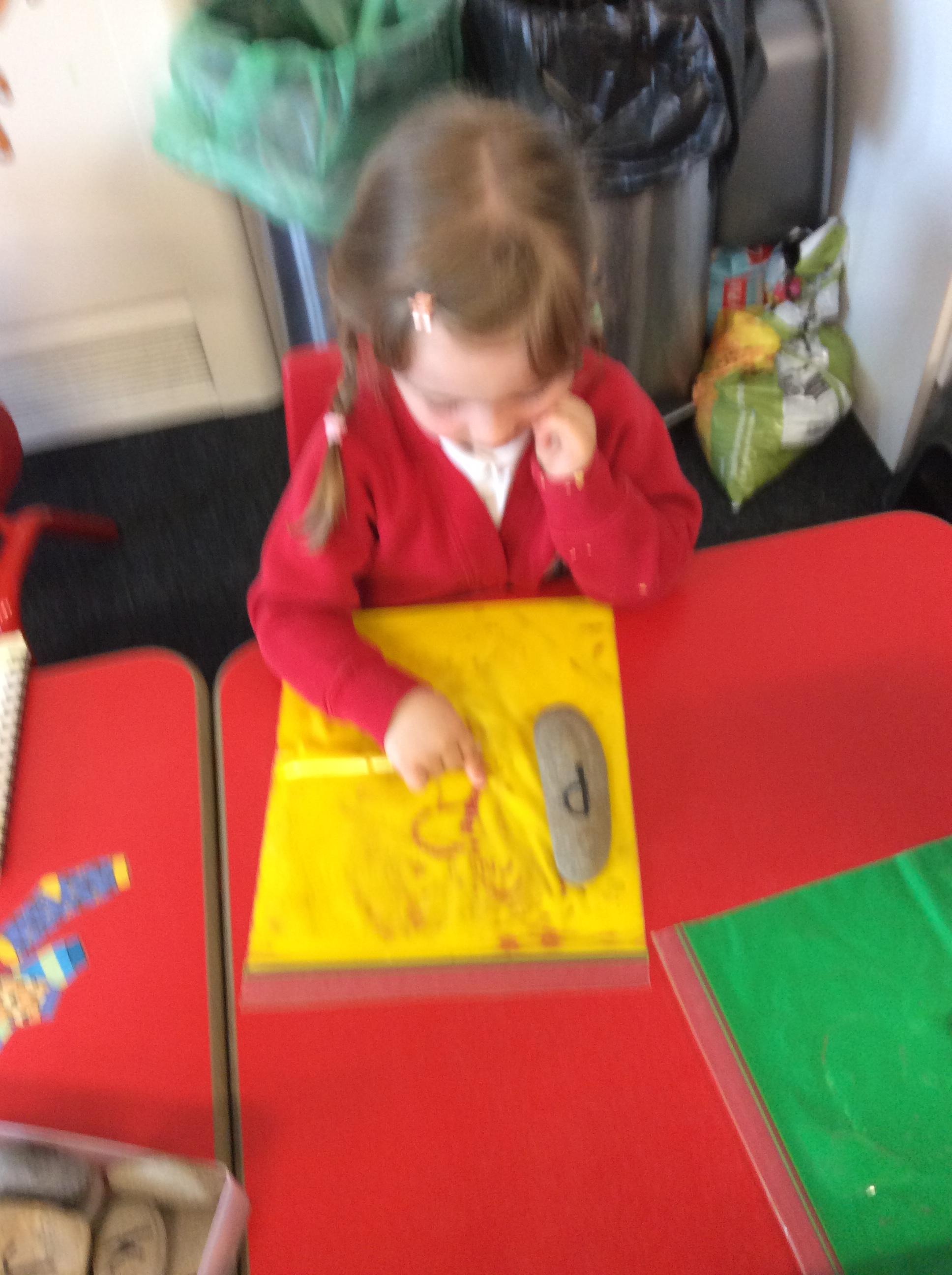 Magic writing sensory bag.